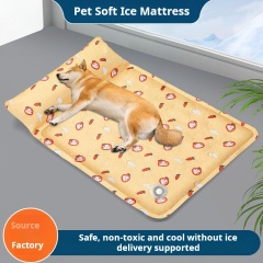 Summer Water Injection Design Dog Cooling Mattress with Pillow