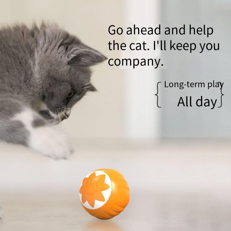 Cute Pumpkin Automatic Rolling Ball Interactive Cat Toy