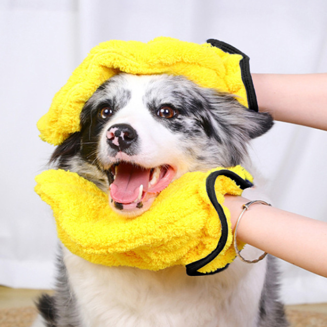 Soft Fluffy Quick Dry Super Absorbent Pet Cleaning Gloves