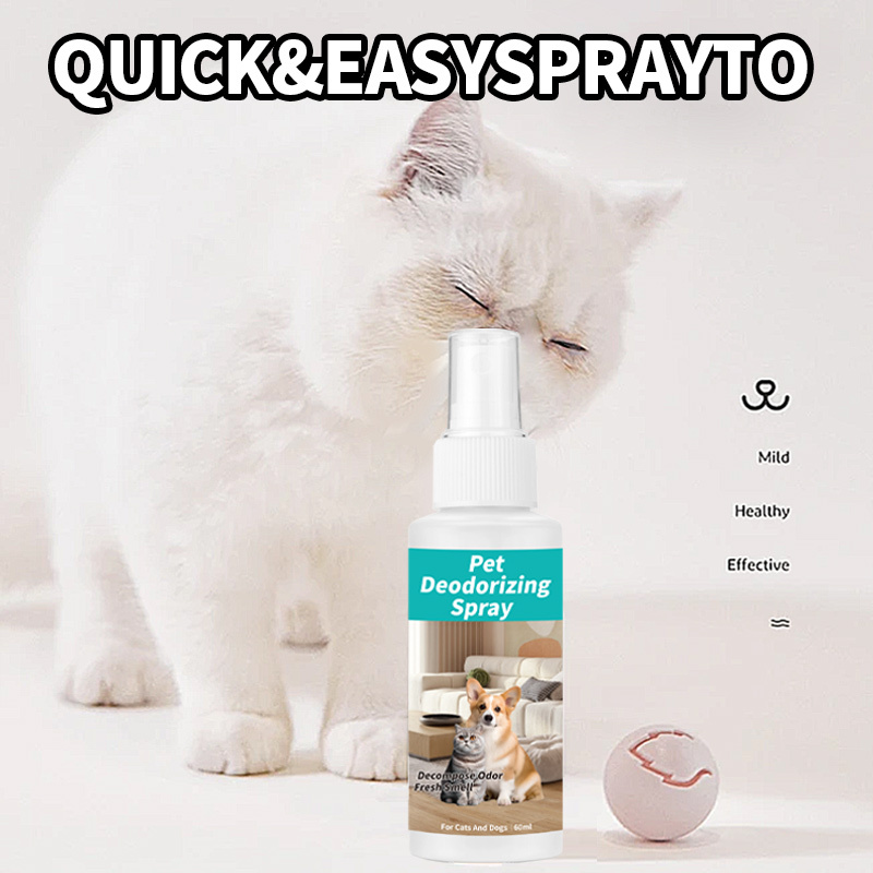 60ml Portable Non-Toxic Freshener Dog Cat Deodorizing Spray