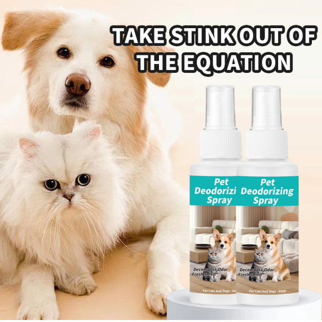 60ml Portable Non-Toxic Freshener Dog Cat Deodorizing Spray