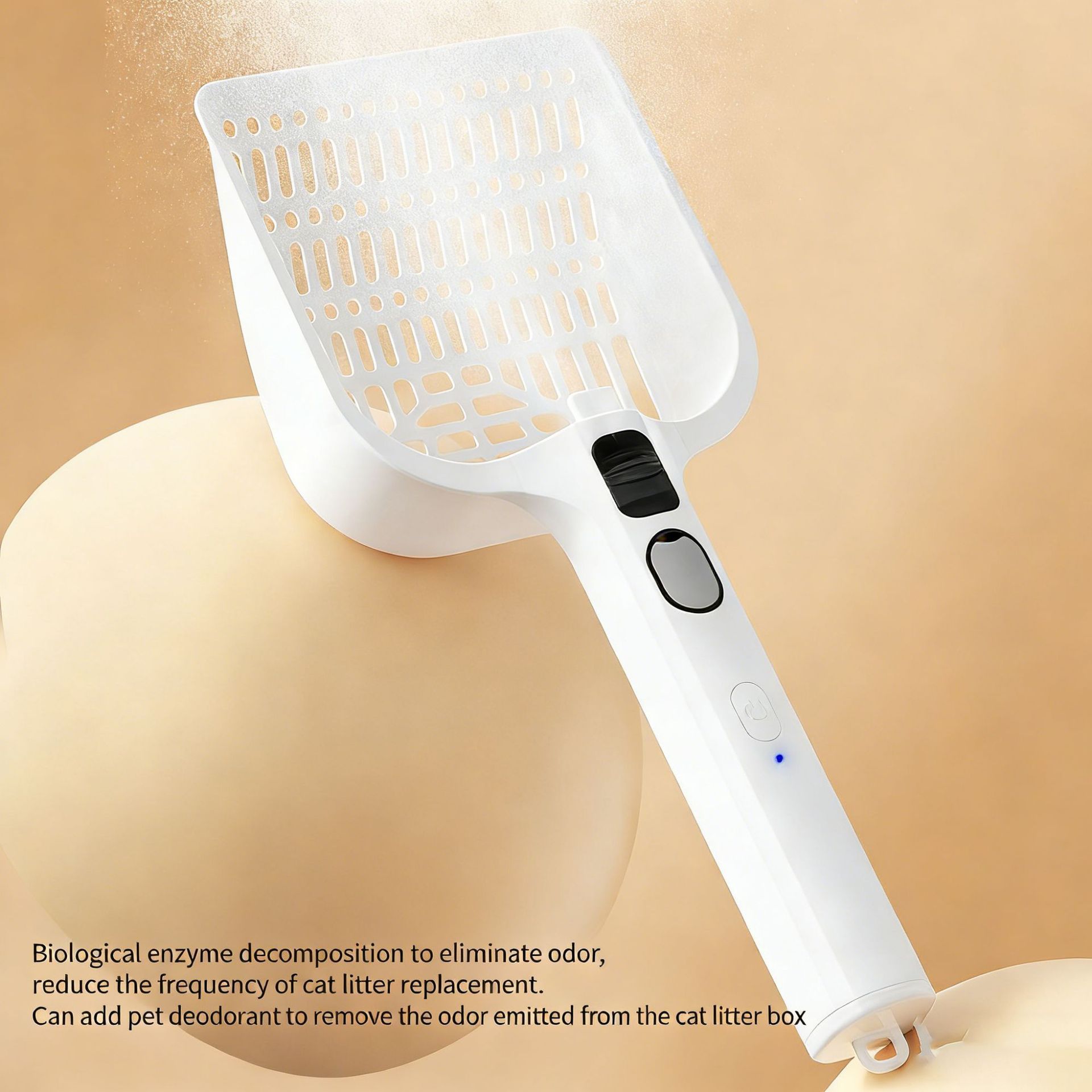 Low Dust Deodorizing Shovel Rechargeable Spray Cat Litter Scoop