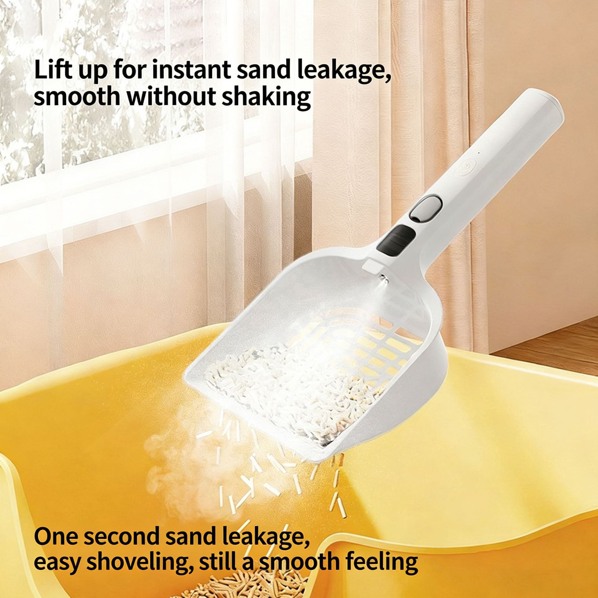 Low Dust Deodorizing Shovel Rechargeable Spray Cat Litter Scoop