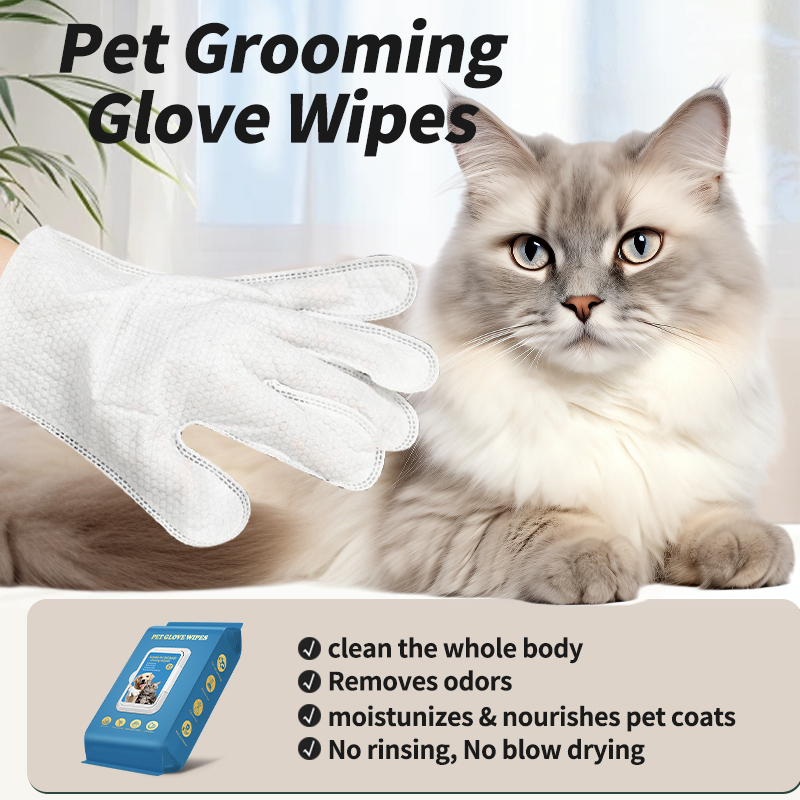 20pcs/pack Daily Use Portable Pet Grooming Glove Wipes