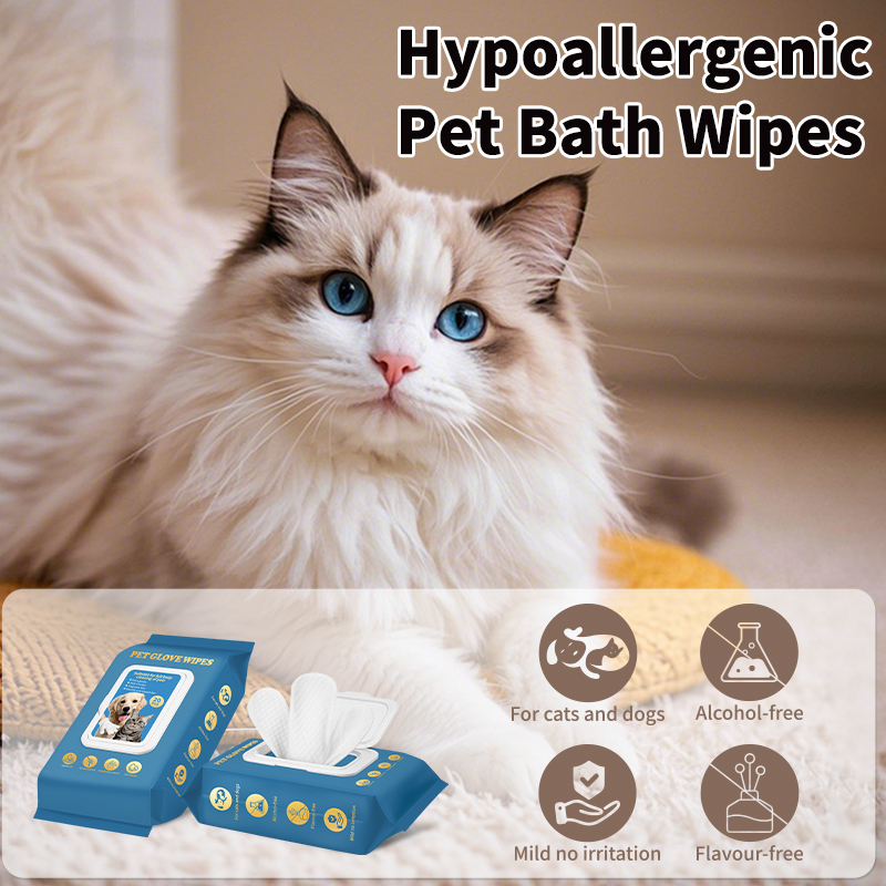 20pcs/pack Daily Use Portable Pet Grooming Glove Wipes