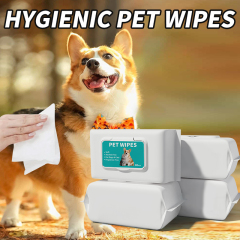 80pcs/pack Non-Irritating Soft Hygienic Cleaning Wipes for Pets