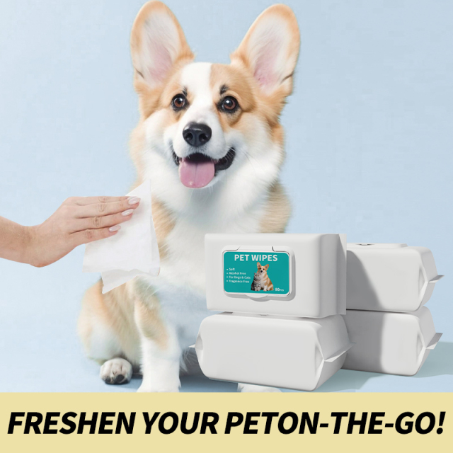 80pcs/pack Non-Irritating Soft Hygienic Cleaning Wipes for Pets