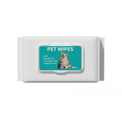 80pcs/pack Non-Irritating Soft Hygienic Cleaning Wipes for Pets