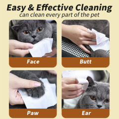 10pcs/pack Travel Size Gentle Hypoallergenic Disposable Pet Wet Wipes