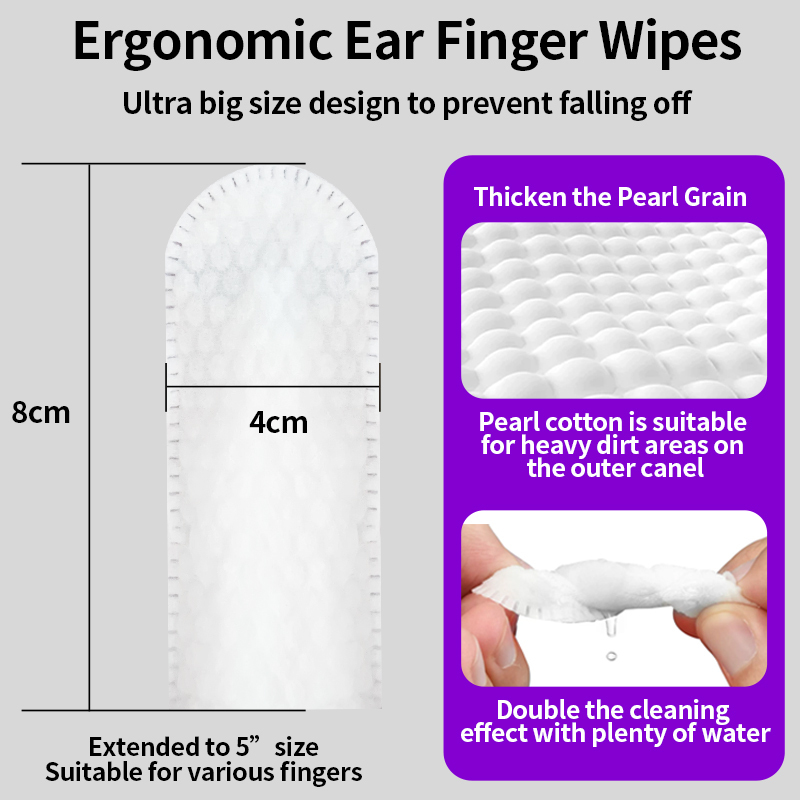 20pcs/pack Disposable Pet Ear Finger Wipes Gentle Daily Ear Care