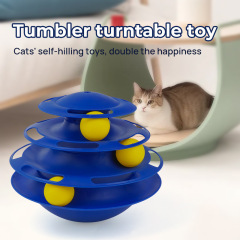 3 Layers Rolling Ball Interactive Tower Tumbler Turntable Cat Toy