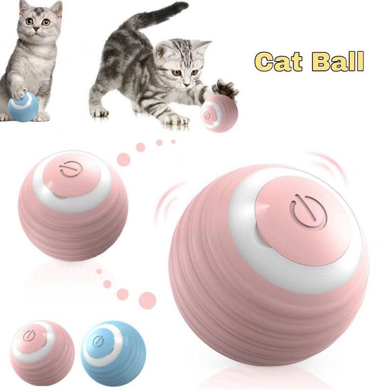 USB Electric Smart Automatic Moving Cat Ball Pet Play Interactive Toy
