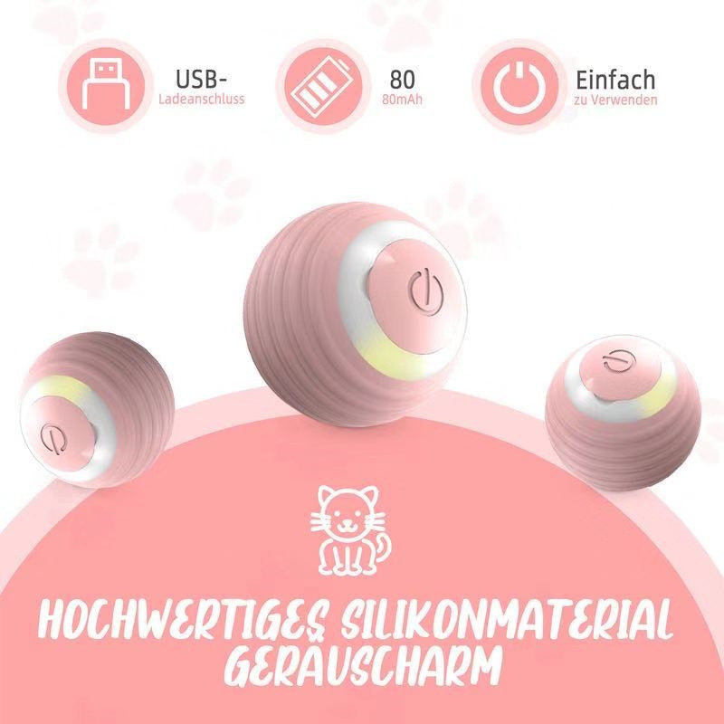 USB Electric Smart Automatic Moving Cat Ball Pet Play Interactive Toy