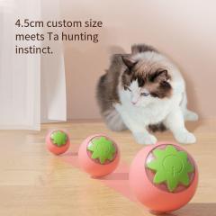 Orange Shaped Self Rolling Cat Ball Interactive Kitten Play Toy