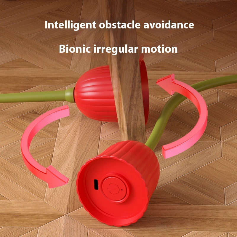 Flower Shaped Rechargeable Automatic Moving Cat Rolling Kitten Toy