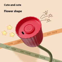Flower Shaped Rechargeable Automatic Moving Cat Rolling Kitten Toy