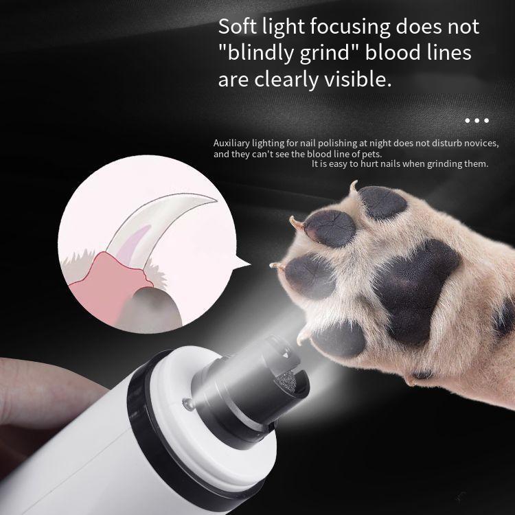 Low Noise LED Display Electric Dog Cat Nail Grinder Grooming Trimmer
