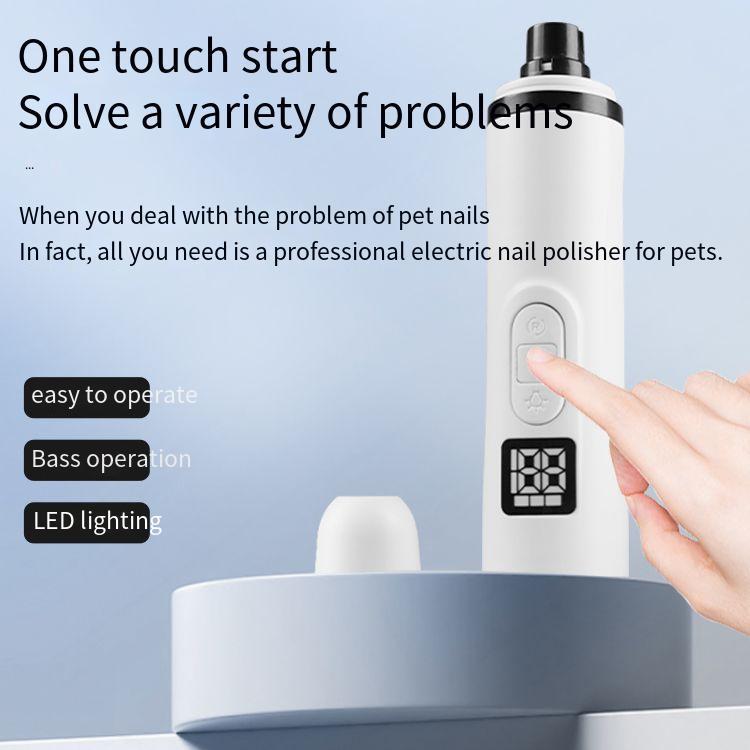 Low Noise LED Display Electric Dog Cat Nail Grinder Grooming Trimmer
