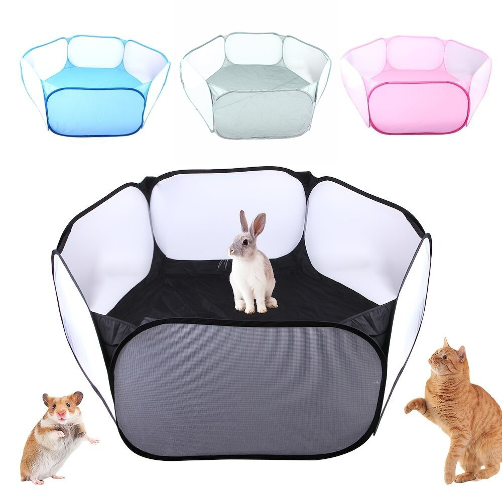 Pop Up Foldable Hexagonal Pet Fence Delivery Room for Kitten Rabbit