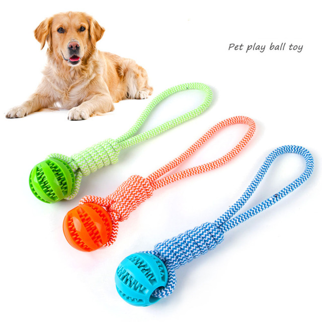 Non-Toxic Interactive Pet Dog Tooth Cleaning Ball Rope Chew Toy