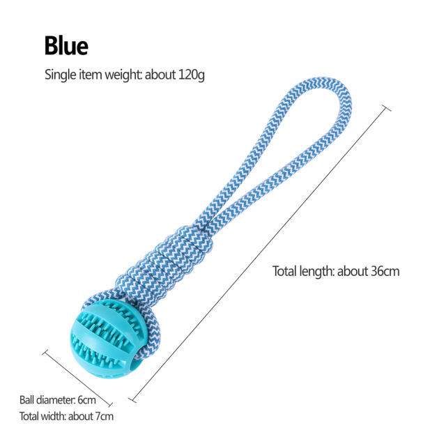 Non-Toxic Interactive Pet Dog Tooth Cleaning Ball Rope Chew Toy