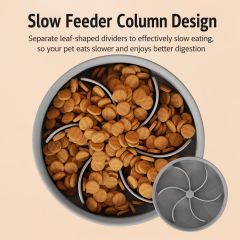 Silicone Anti-Choke Petal Shape Pet Slow Feeder Eating Bowl