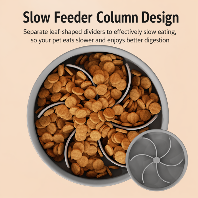 Silicone Anti-Choke Petal Shape Pet Slow Feeder Eating Bowl