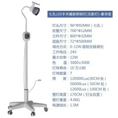 Seven hole LED surgical auxiliary lighting (shadowless light) - Luxury model