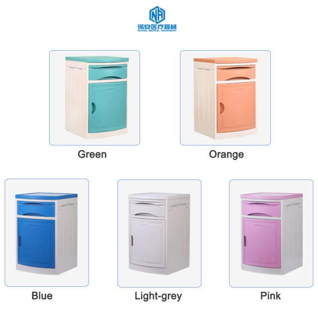 Nuoan CE Approved Hospital ABS Bedside Cabinet Nuoan Medical