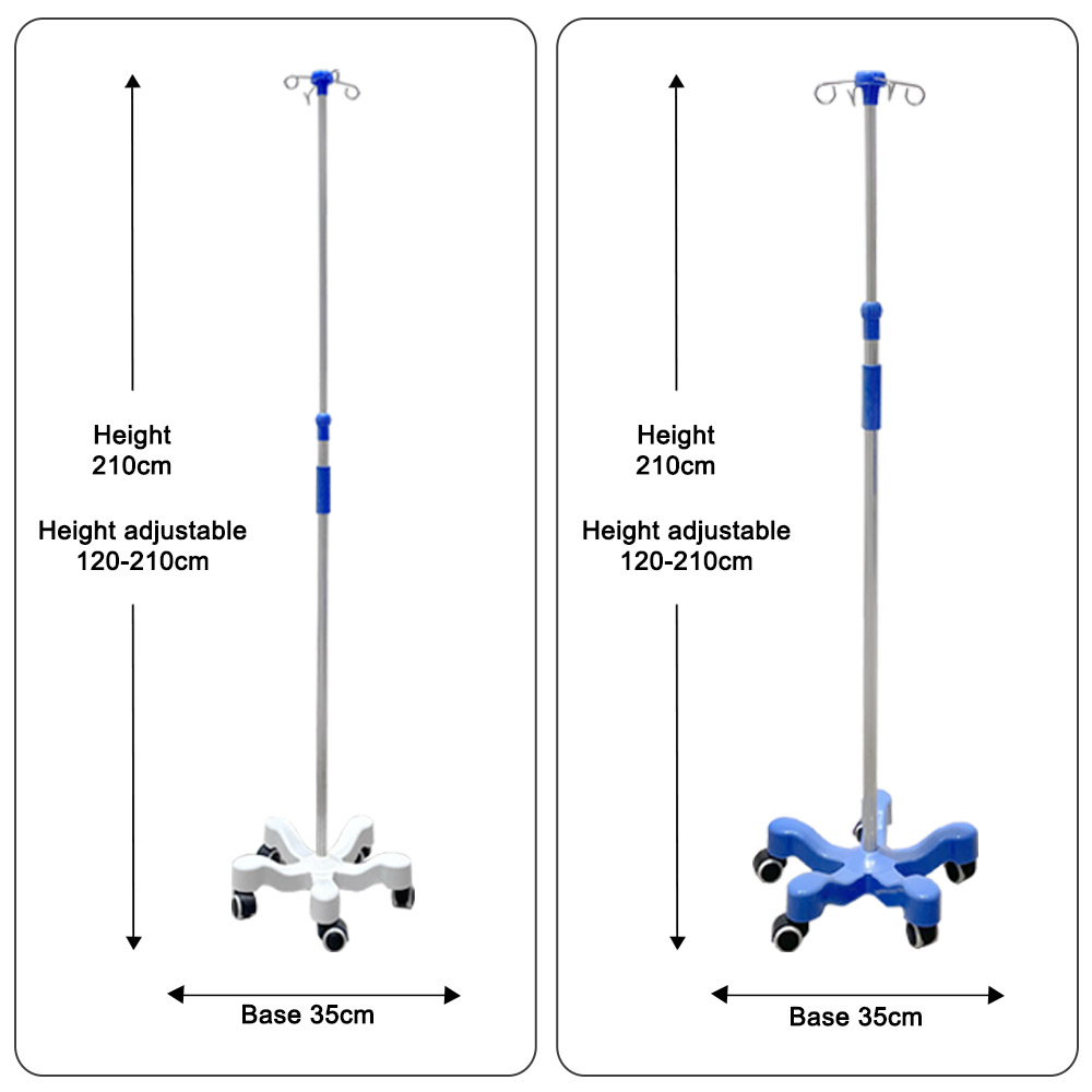 Heavy Duty 5-leg IV Drip Stand For Hospital