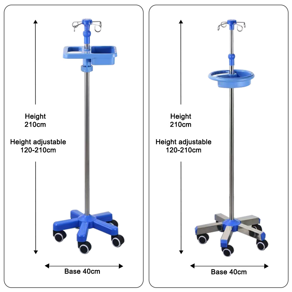 Heavy Duty 5-leg IV Drip Stand For Hospital
