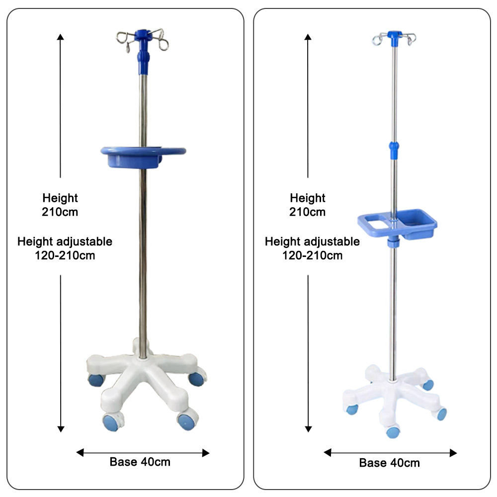 Heavy Duty 5-leg IV Drip Stand For Hospital
