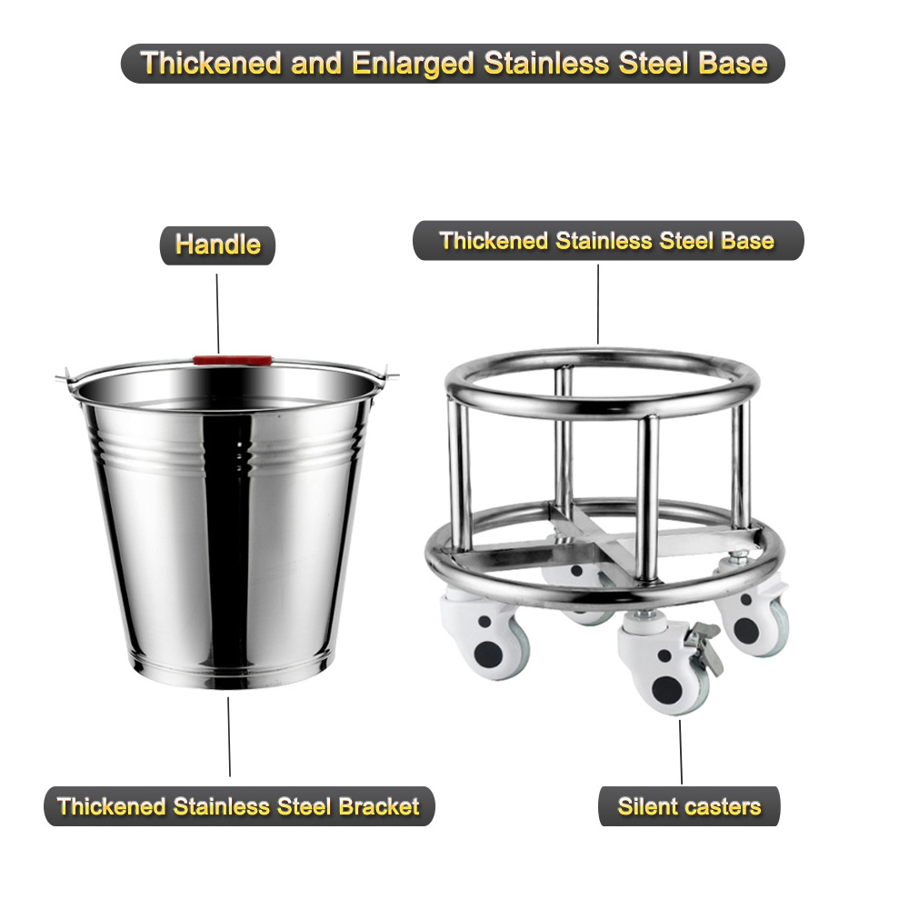 Nuoan Hospital Stainless Steel Medical Kick Bucket
