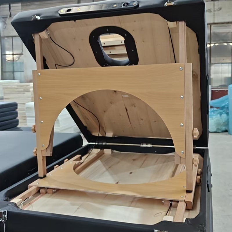 Beauty Spa Wooden Massage Bed with High-quality and Portable Folding Massage Bed