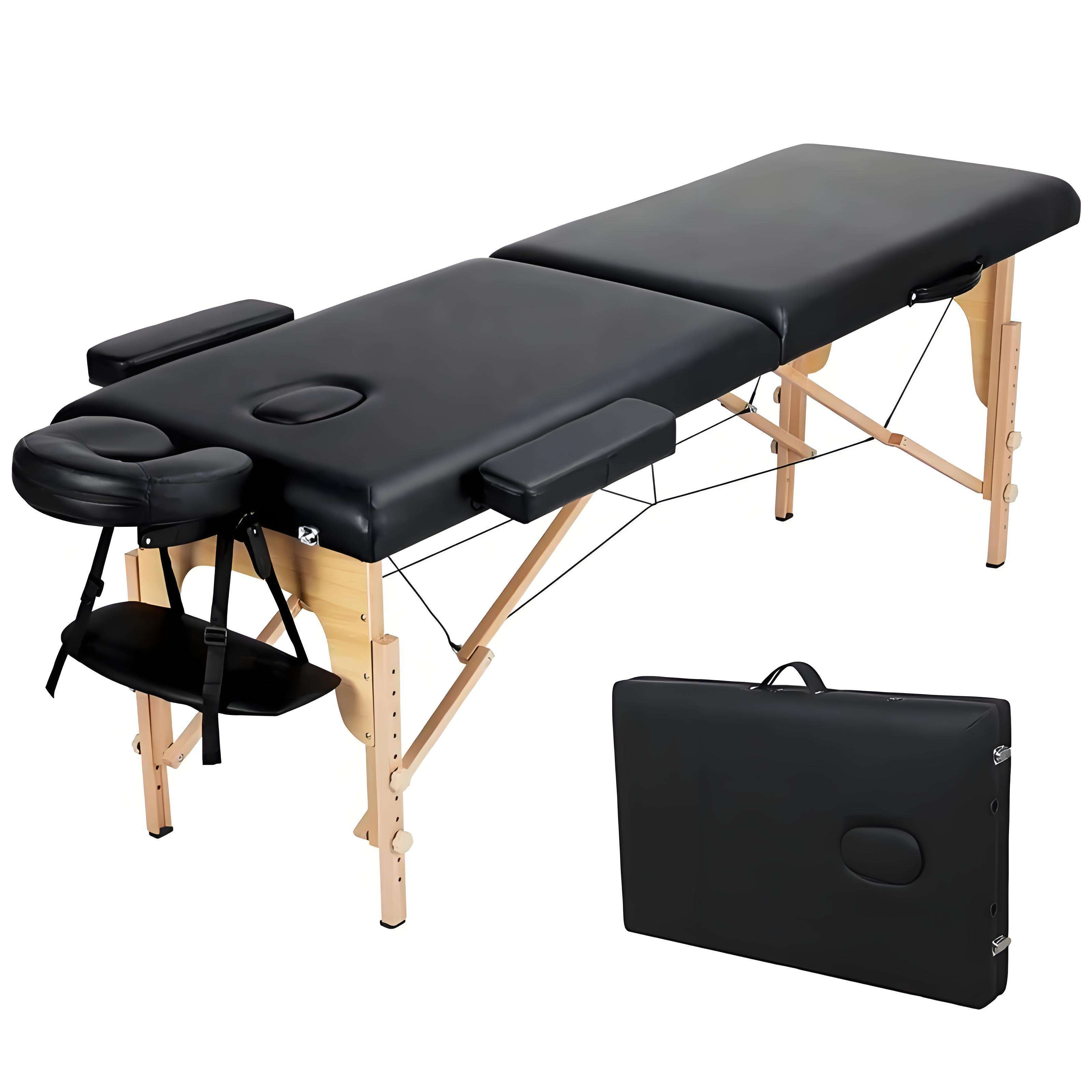 Beauty Spa Wooden Massage Bed with High-quality and Portable Folding Massage Bed