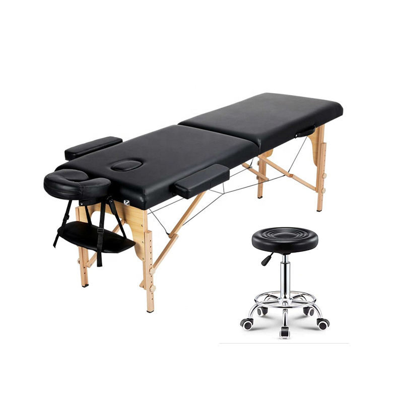 Beauty Spa Wooden Massage Bed with High-quality and Portable Folding Massage Bed