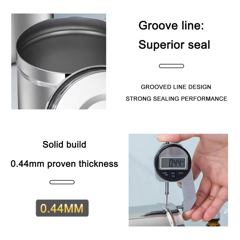 304 Stainless Steel Disinfection Jar with 0.44mm Thickness and Superior Seal | Nuoan Medical
