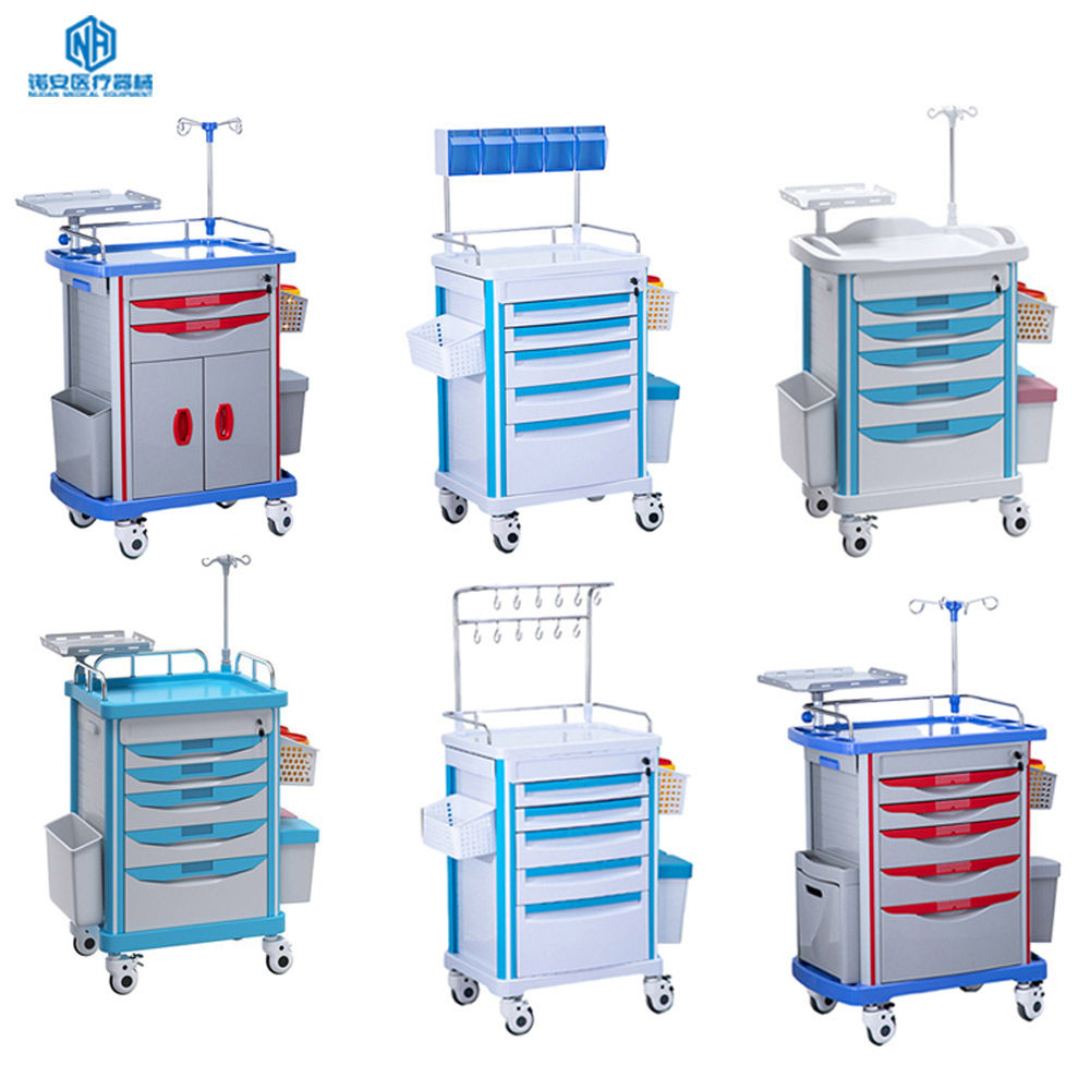 Nuoan Factory Direct Supply ABS Emergency Crash Cart