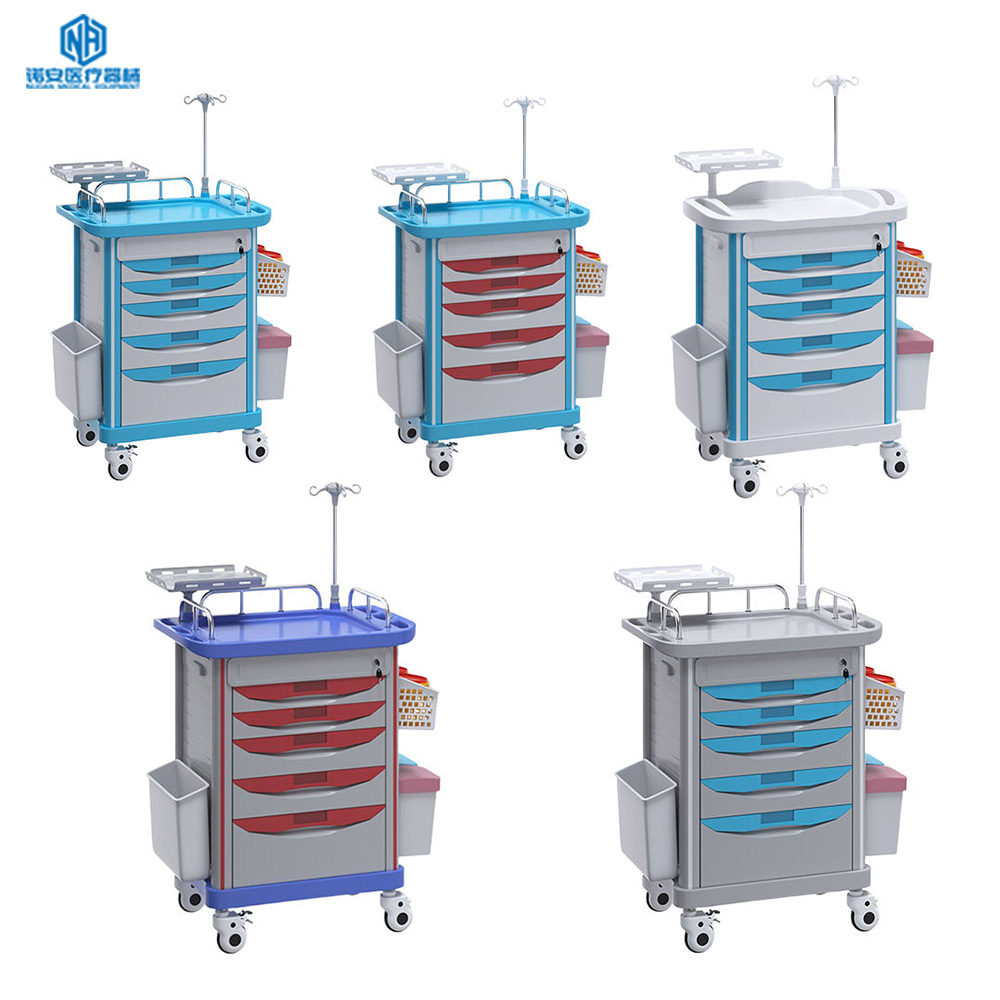 Nuoan Factory Direct Supply ABS Emergency Crash Cart