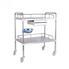 Nuoan Stainless Steel Transport Cart Medical Instrument Trolley