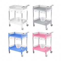 Nuoan ABS Beauty Trolley Silent Wheel Salon Clinic Multi-functional Storage Cart