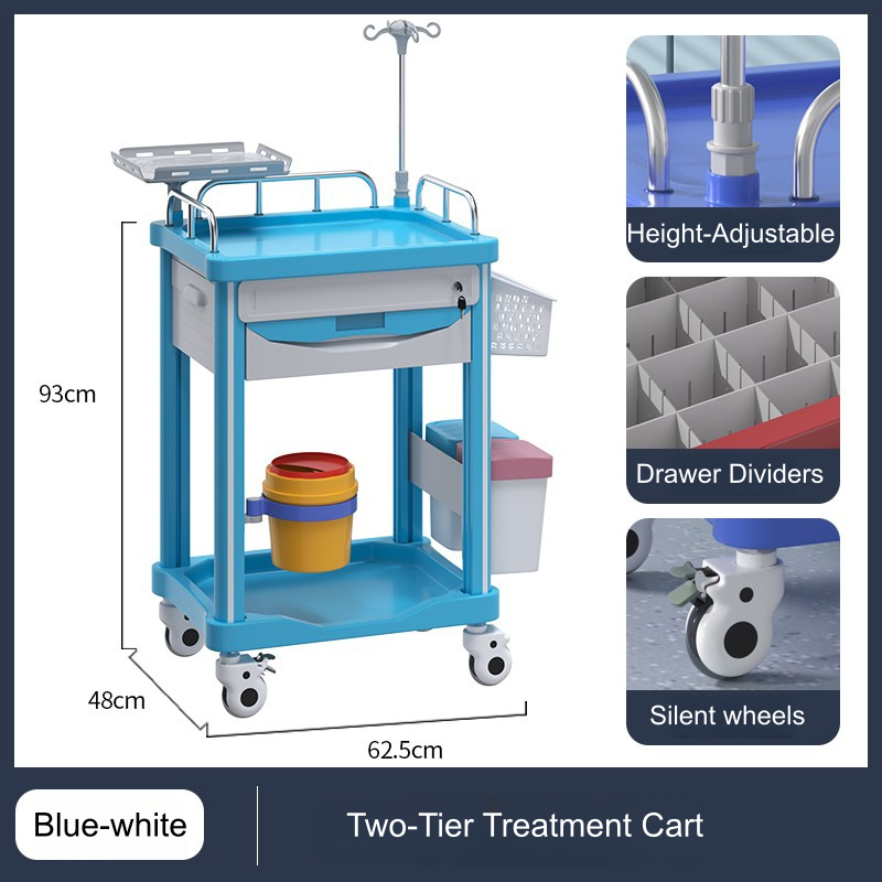 ABS Single Drawer Medical Treatment Cart