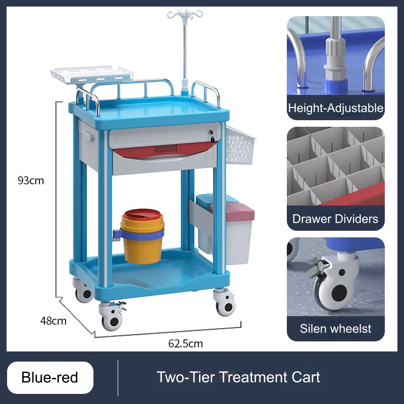 ABS Single Drawer Medical Treatment Cart