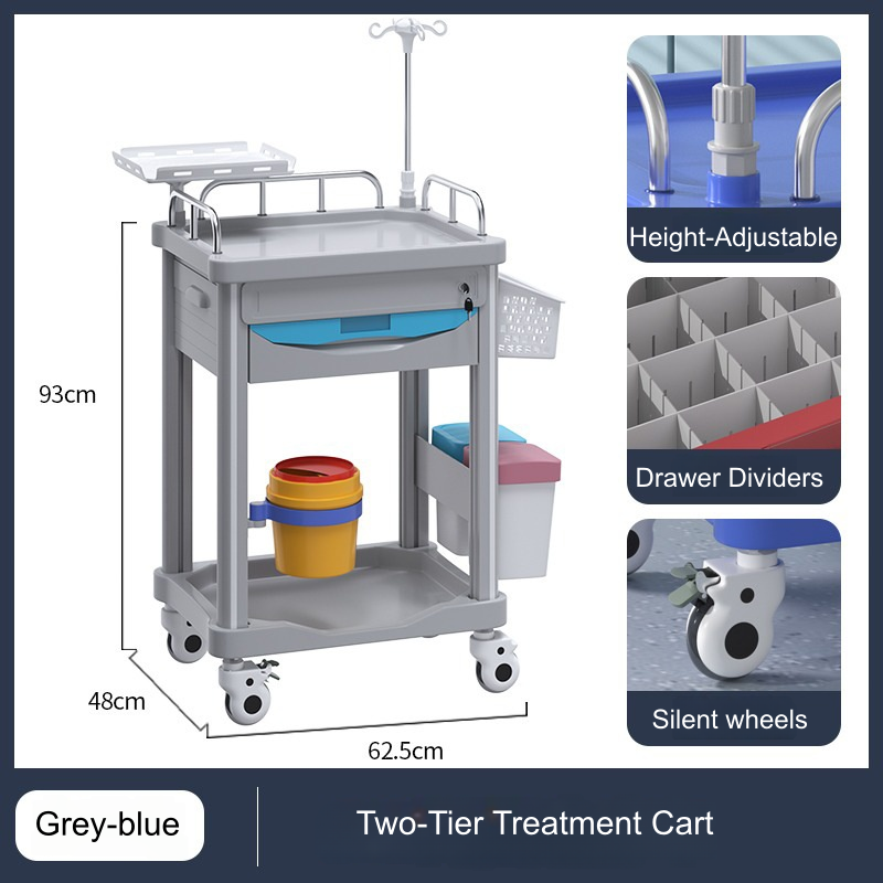 ABS Single Drawer Medical Treatment Cart