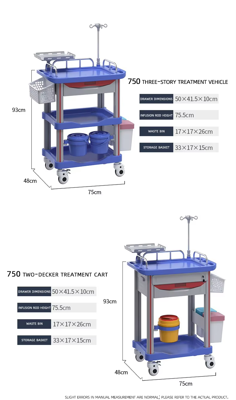 ABS Trearment Cart Three layers Blue-white Wholesale Price