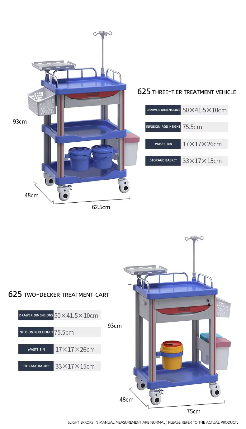 ABS Trearment Cart Three layers Blue-white Wholesale Price