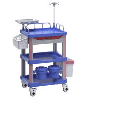 ABS Trearment Cart Three layers Blue-grey Wholesale Price