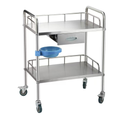 Hospital Furniture Clip-on type Stainless Steel Treatment Cart