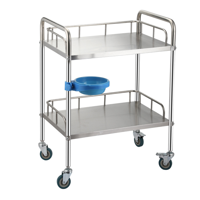 Hospital Furniture Clip-on type Stainless Steel Treatment Cart