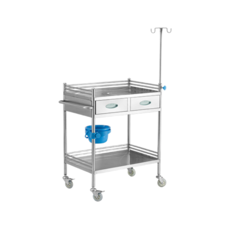 Factory direct NA-A701 Stainless Steel Hospital Patient Nursing Medical Infusion Trolley
